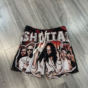 Prestige shottas tapestry shorts